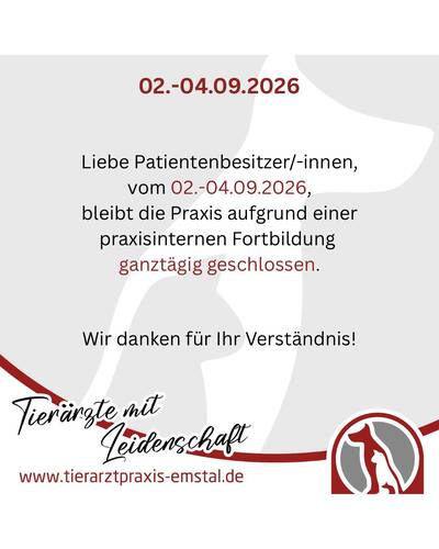 Praxis geschlossen, Vorbestellung, Medikamente, Futter